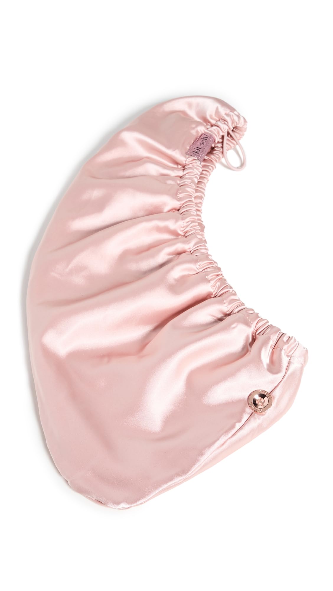 Kitsch Satin Wrapped Microfiber Hair Towel - Fast Dry Curly Hair Wraps for Women Wet Hair | Microfiber Towel for Hair | Hair Drying Towel Wrap | Hair Towels for Women | Turban for Wet Hair (Blush)