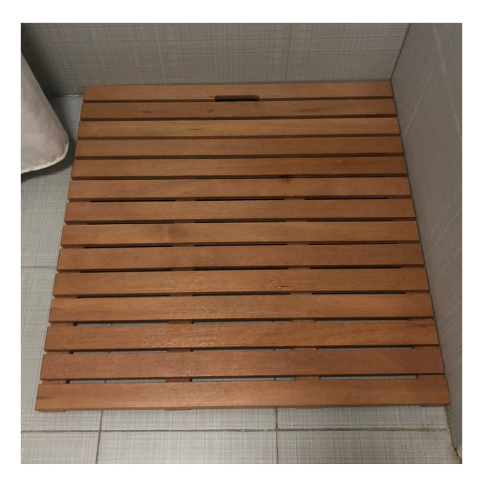 Tapis de douche antidérapant en bambou pour table de lavage et salle de bain