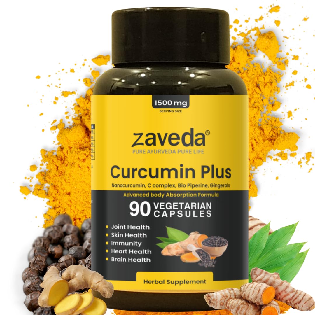 Sponsored Ad - Curcumin Plus 1500 mg | 95% Curcuminoids with Nano Curcumin, Bio Piperine & Gingerols | High-Absorption Antioxidant & Anti-Inflammatory Support for Skin, Joint Pain & Immunity | 90 Veg Capsules