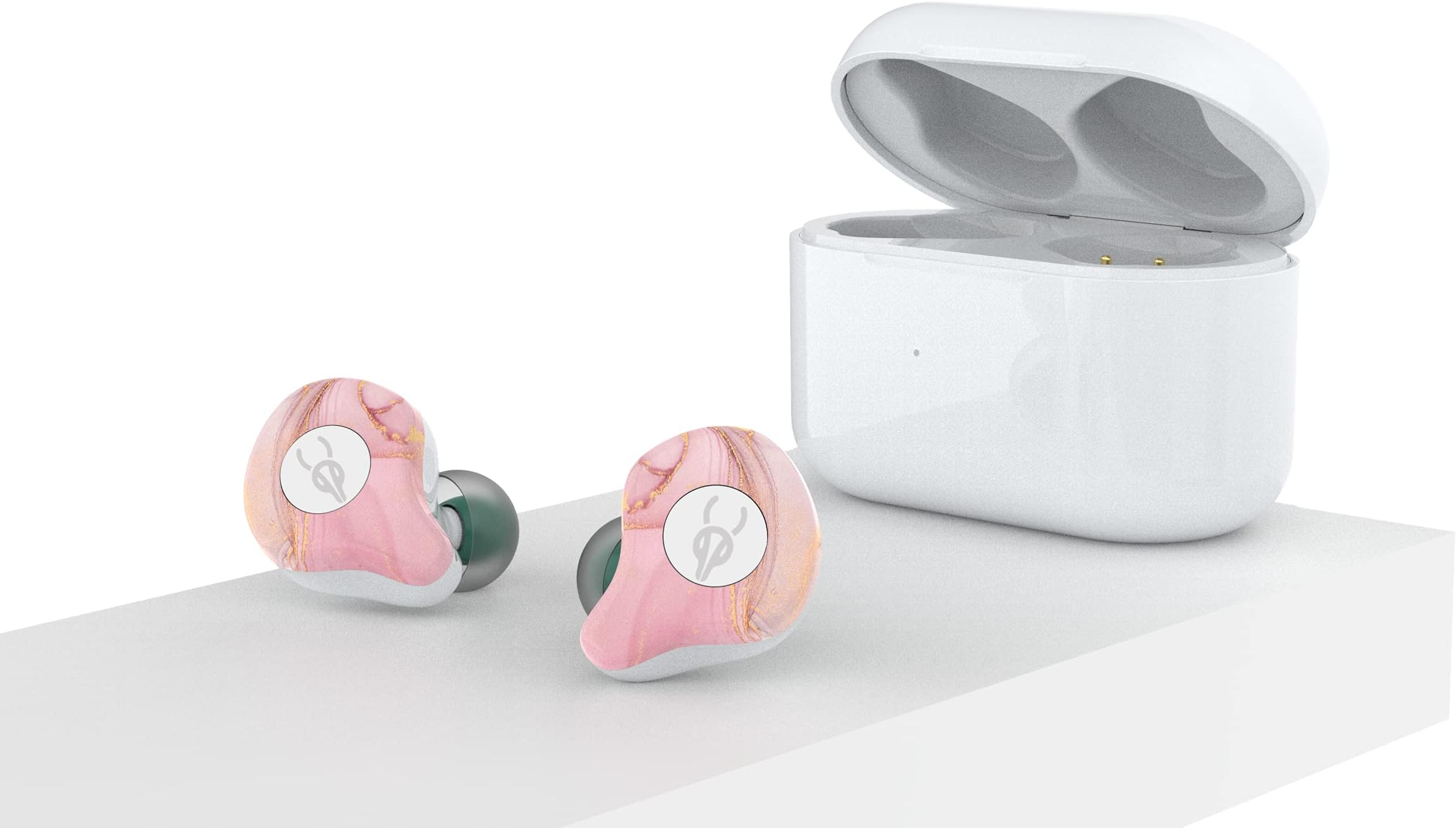 Sabbat E12 Marble Series Ultra Noise Cancelling Wireless Earbuds Blutooth 5.2 HIFI Stereo In-Ear headphones with Built-in Mic and Wireless Charging Case suitable for IOS, Android(YAN YANSHI)