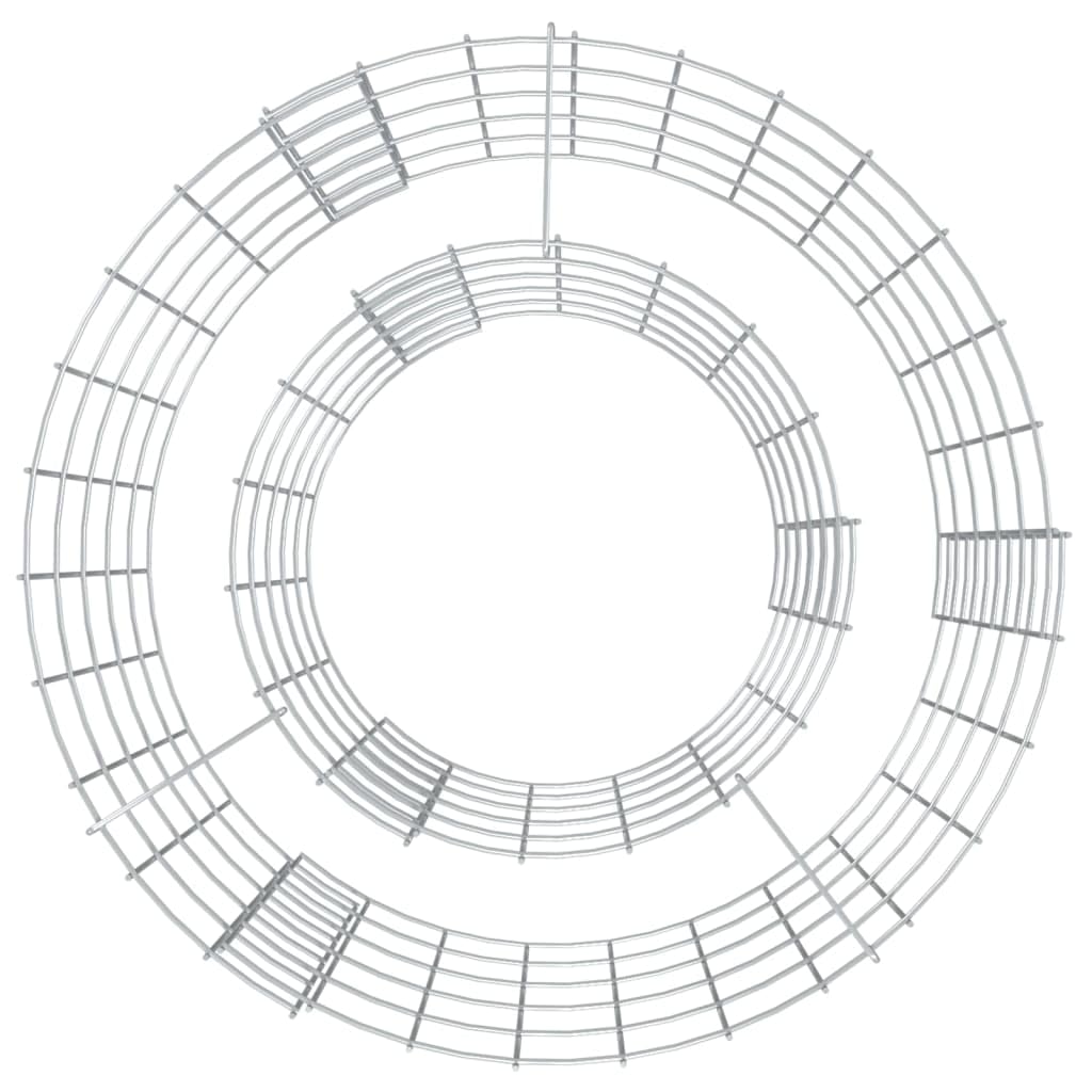 Générique Foyer en Gabion Ø 50 cm Fer galvanisé, Maison & Jardin, Cheminées, Argent, (Poids 4.4KG)