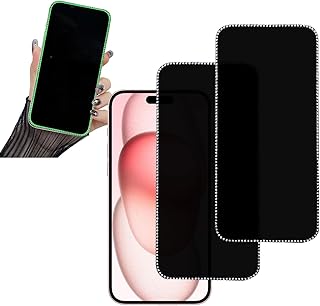 2PCS Glitter Privacy Screen Protector suit for iPhone 13 Pro Max/iPhone 14 Plus, Anti-spy Diamond Bling Shiny Shine on Nig...
