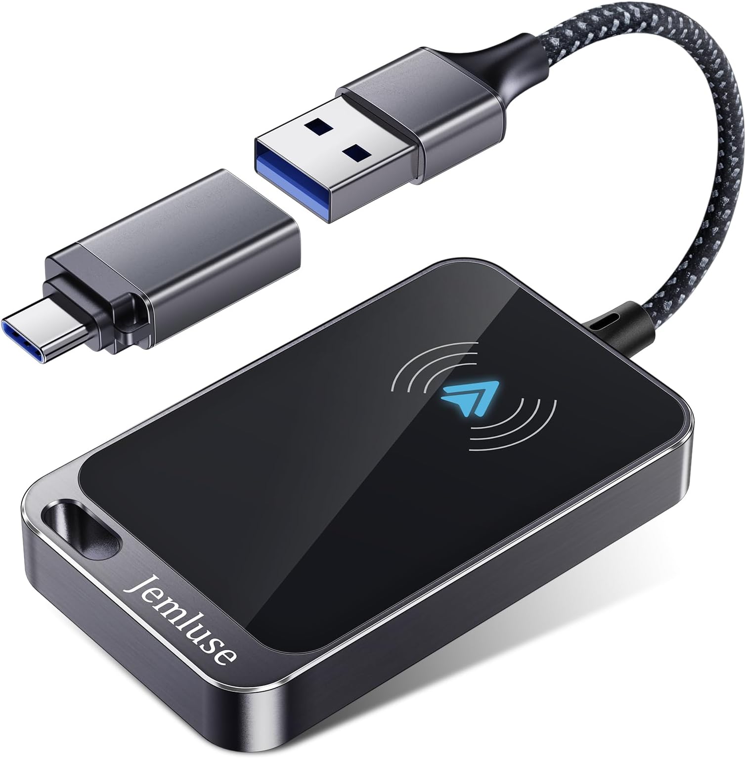 Android Auto Wireless Adapter, Innovative Instant Connection via NFC Converts Wired to Wireless for Factory Wired Android Auto Car, Wireless Dongle Fit for Android 11+ & Cars from 2017(Gray)