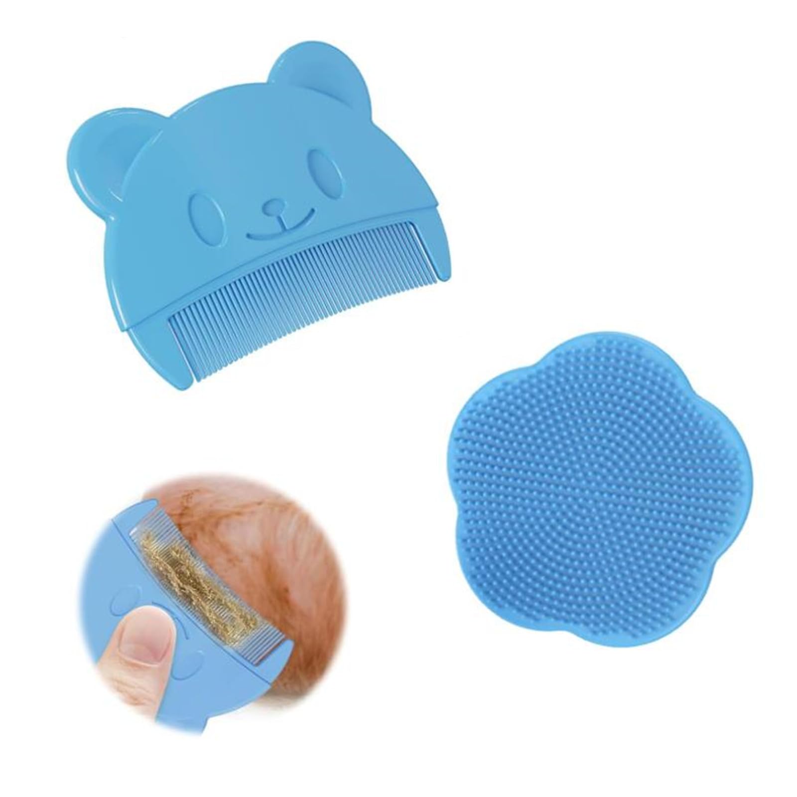 Brosse Cheveux Bebe,2 Pièces Brosse à Cheveux Peignes Croute de Lait Peigne Silicone Croute de Lait Peigne pour Nouveau-nés et Bébés