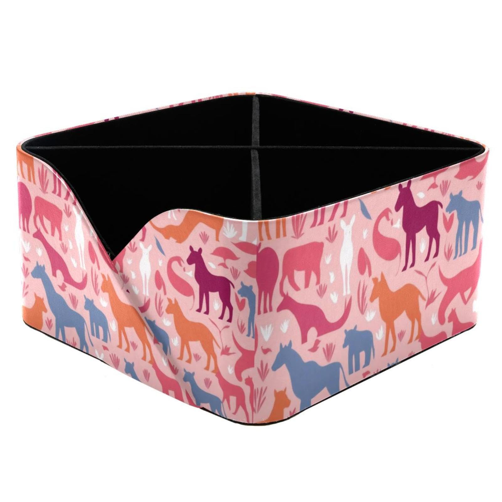 Boîte de rangement rectangulaire et organiseur de bureau rose pour trier