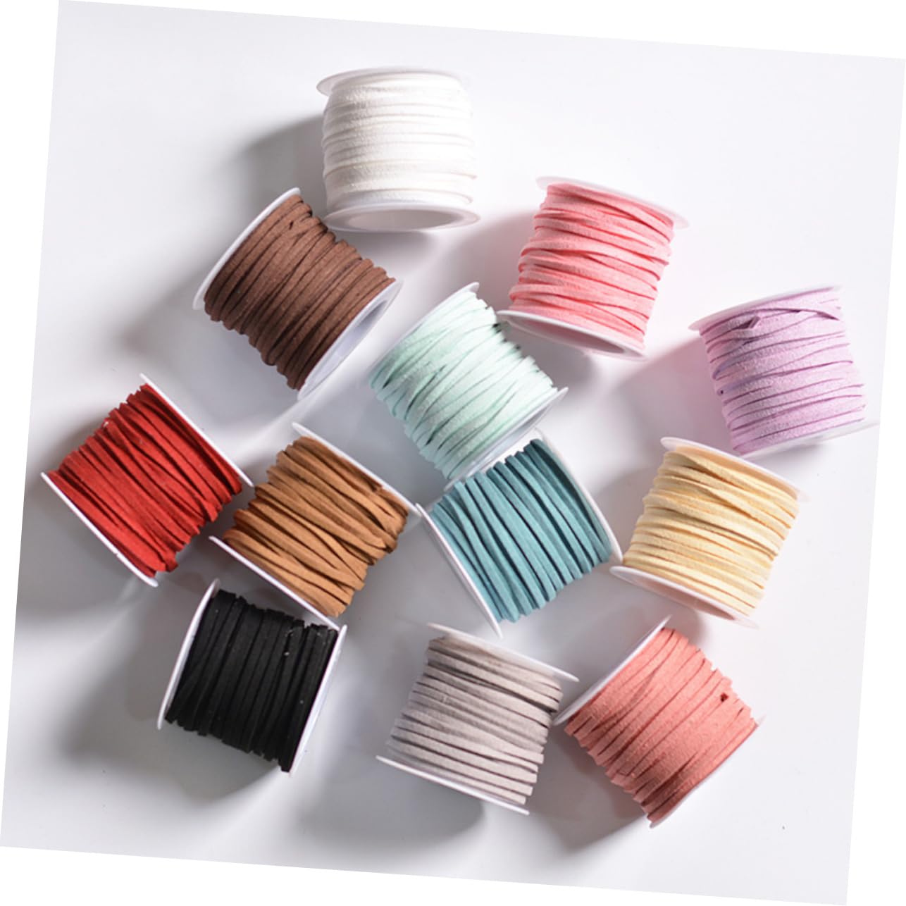 SHINEOFI 12piezas Cuerda De Suede Artificial De Metros Para Manualidades De Aleatorios Para Joyas y Decoraciones