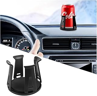 Car Slim Can Cup Holder Adapter, Reversible Vehicles Cupholder Insert with Adaptive Clamp Arm, Automotive Slim Drinks Beverage Holder Expander Accessories, Universal for Most Vehicles