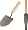 SHW-FIRE Weed Remover and Trowel - Strong Garden Tool Made of Steel and Wood