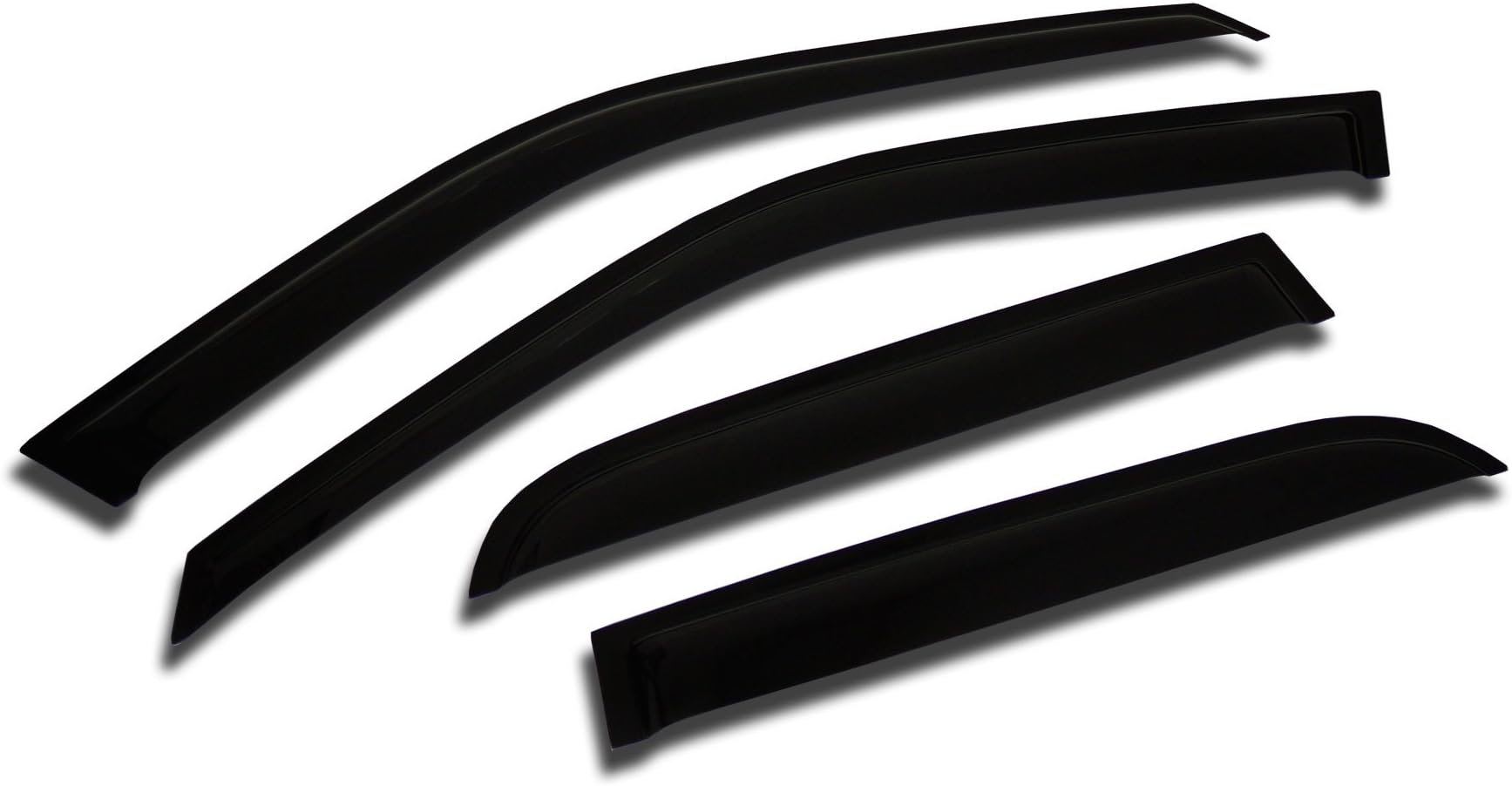 Outside Mount Car Window Rain Guards Compatible with Volvo S70 1998-2000 | Tape-On | Rain Shields Window Visor Window Deflectors | Dark Smoke, 4 Pcs Set, WV2M-750