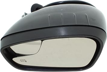 GO-PARTS - Power Mirror for Ford Fiesta 2011-2013, Left Driver Side, Manual Folding, Heated, Paintable, with Blind Spot Glass, without Signal Light, Hatchback/Sedan, Replacement 2012