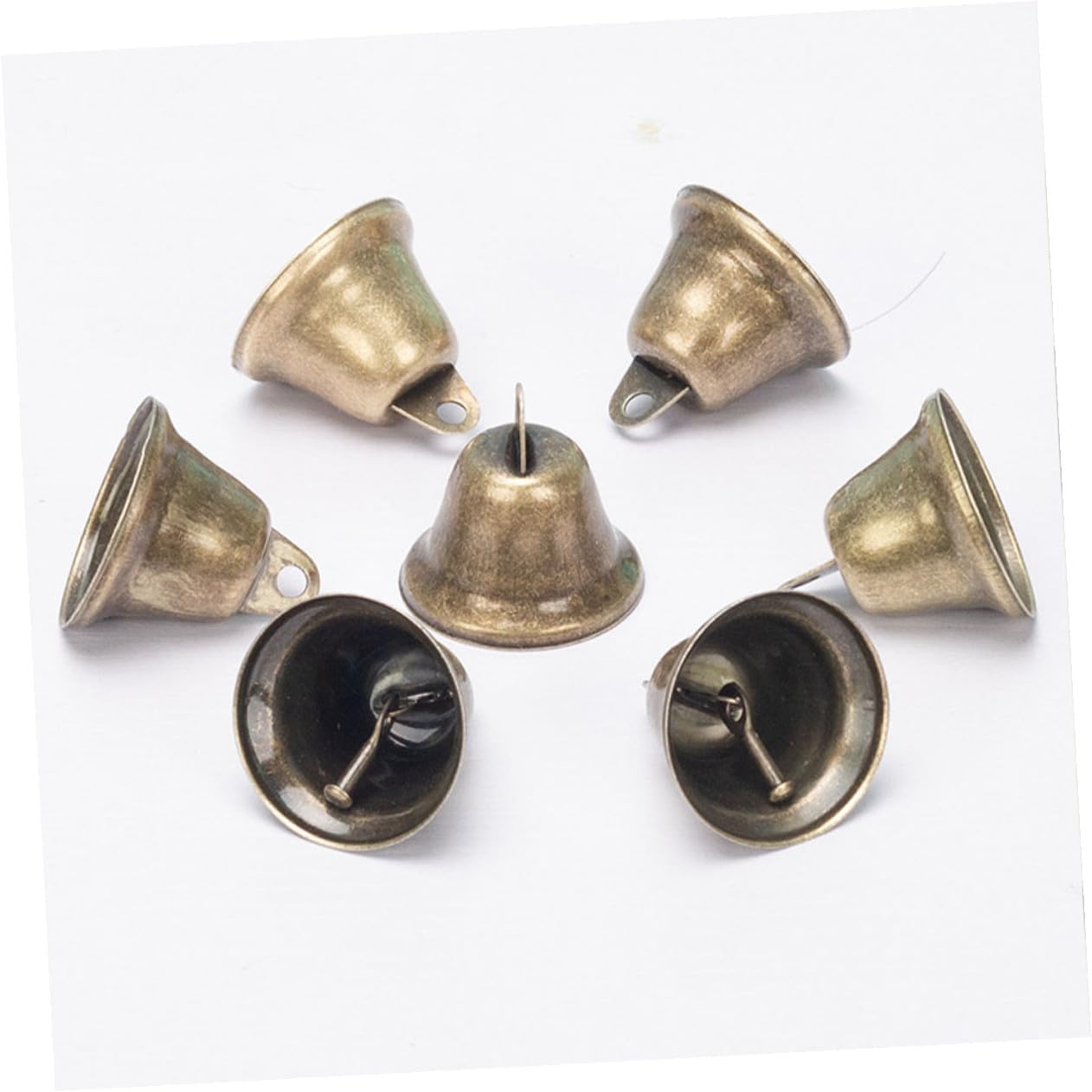25pcs Small Vintage Iron Bells for Crafts DIY Wind Chime Supplies Metal Jingle Bells for Christmas Decorations and Handmade Projects