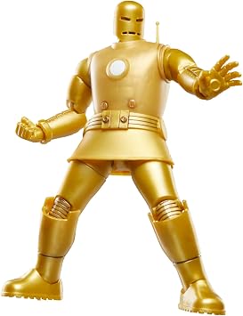 Hasbro Marvel Legends Series Iron Man (Model 01 - Gold) Retro Comics Aksiyon Figürü