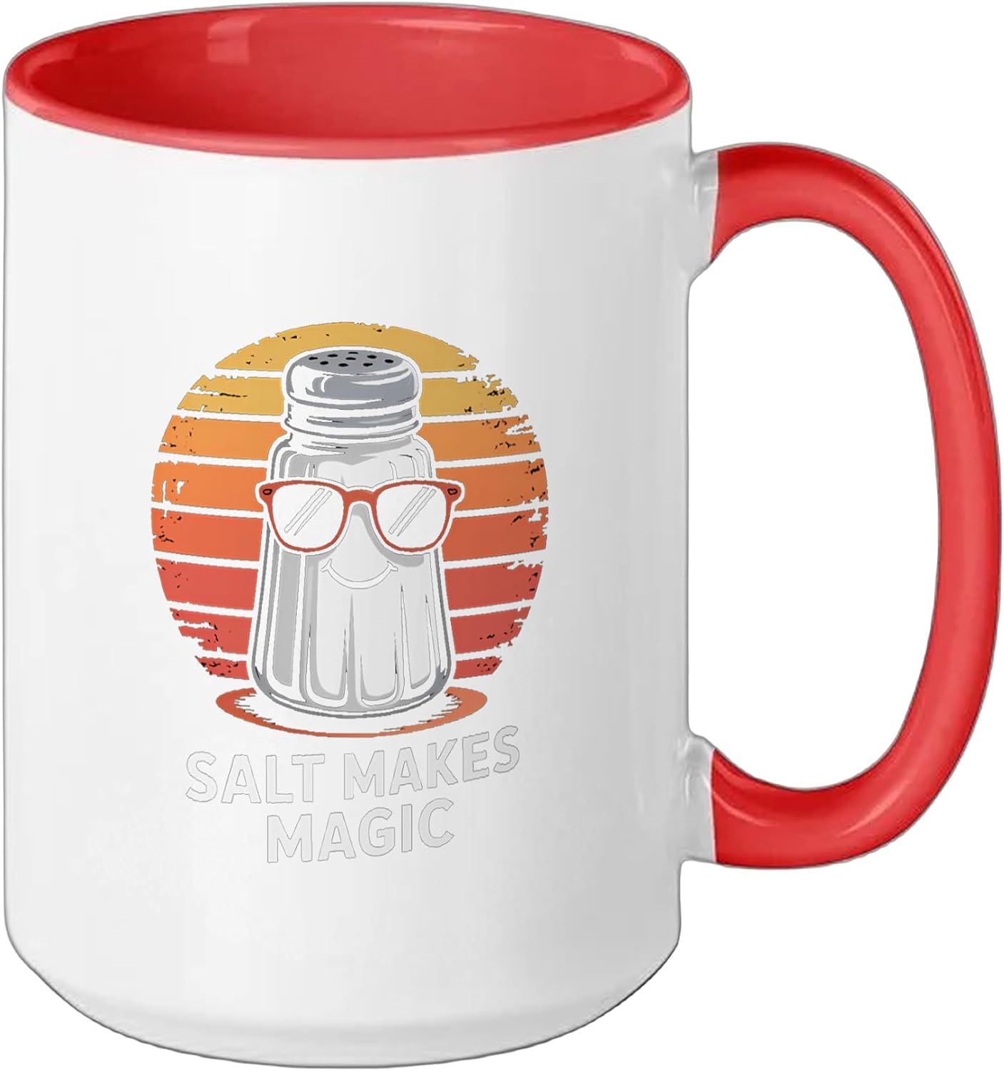 Retro Baking Recipes Casserole Cookies Kitchen Ceramic Mug, Red/White, 15oz image 2