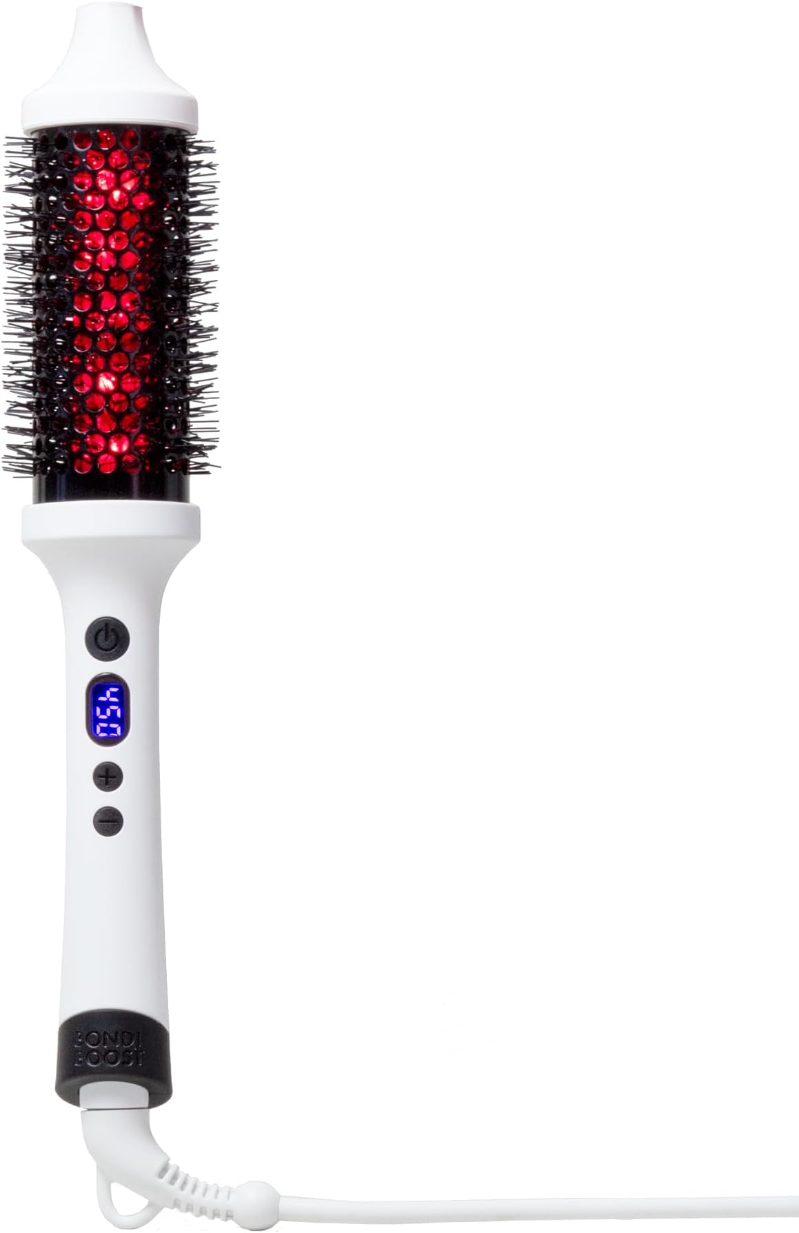 BondiBoost Infrared Thermal Bounce Brush - Heat Style with Infrared Technology, Aloe-Infused Bristles for Shine & Frizz Control, Adjustable Temperature, UK Plug
