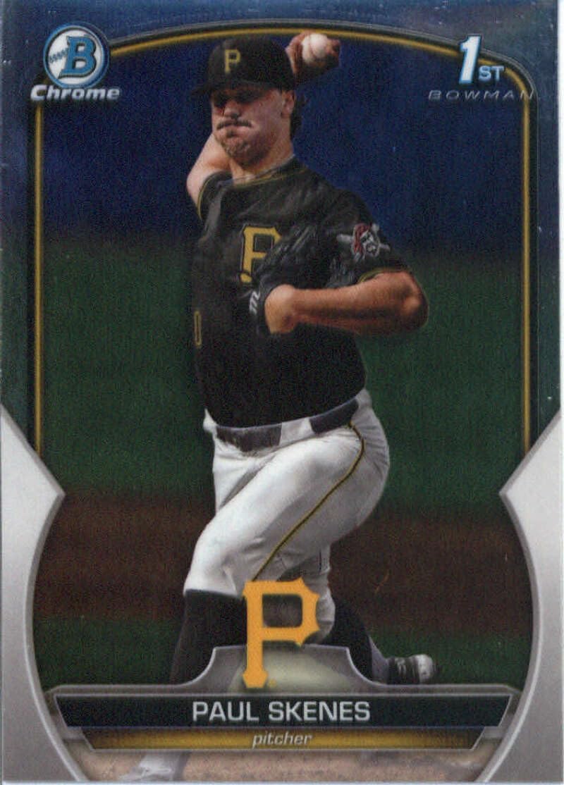 2023 Bowman Chrome Draft #BDC-14 Paul Skenes Pittsburgh Pirates RC Rookie Baseball Trading Card