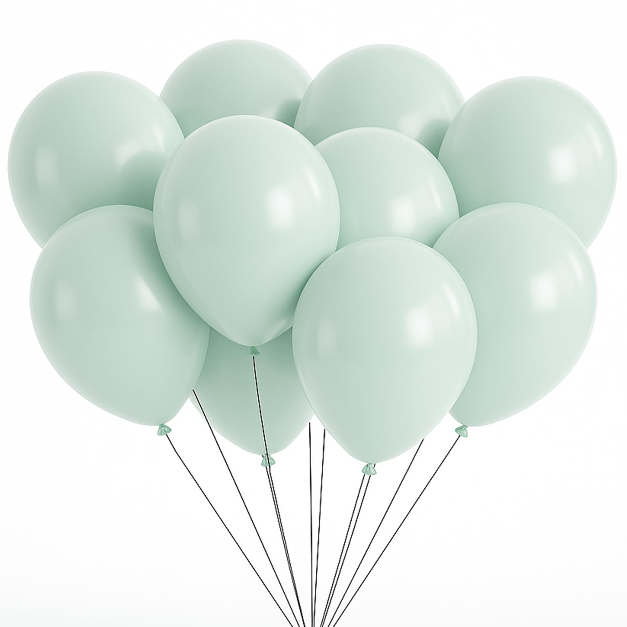 WedDecor 500pcs Pastel Turquoise Blue 10 Inch Macaron Latex Balloons — image 1