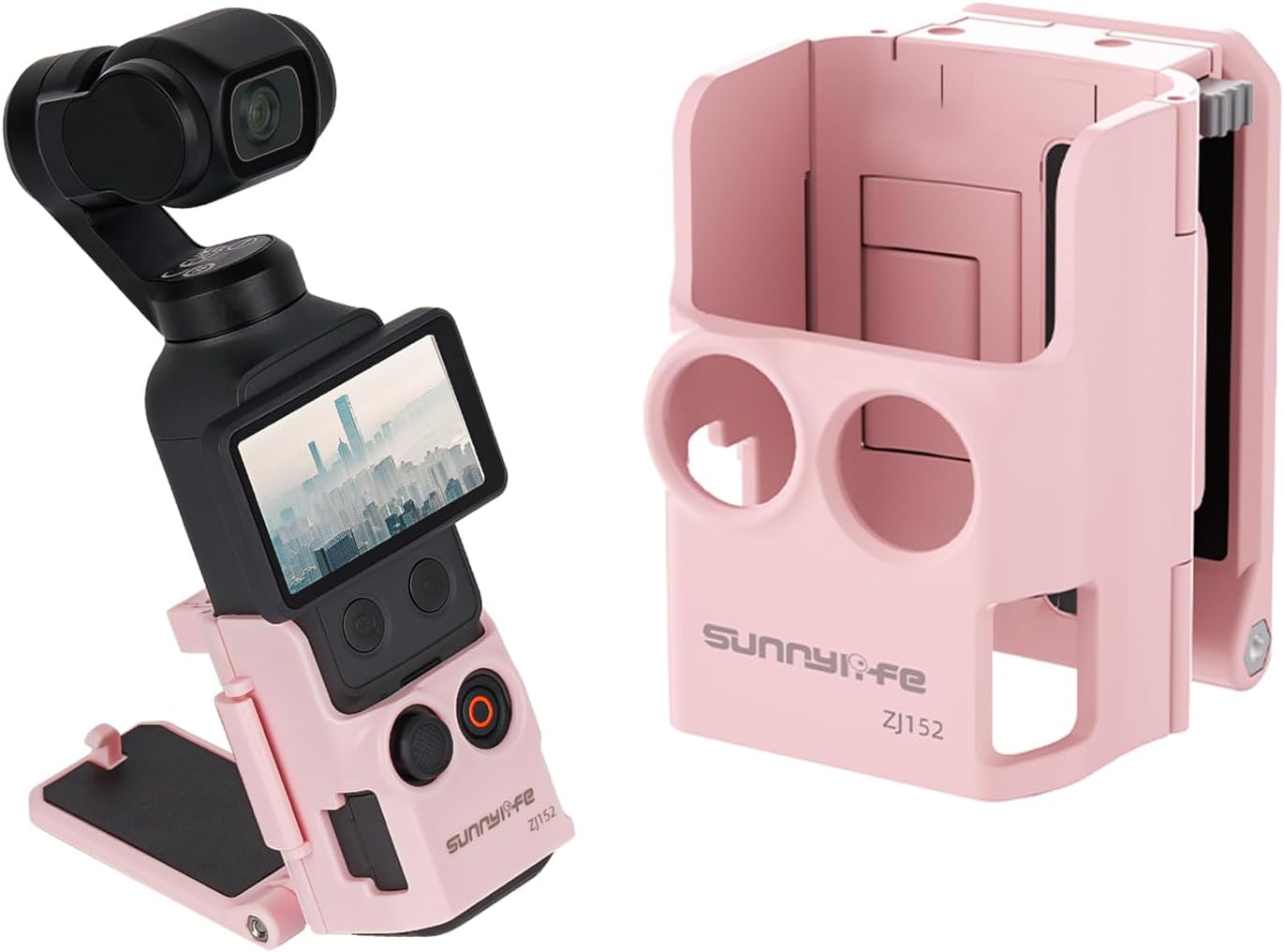 Pocket 4 Magnetic Camera Stand Holder Accessories, Multifuctional Magnetic Desktop Base Bracket Mount Expansion Adapter for DJI Osmo Pocket 4/3 (Pink)