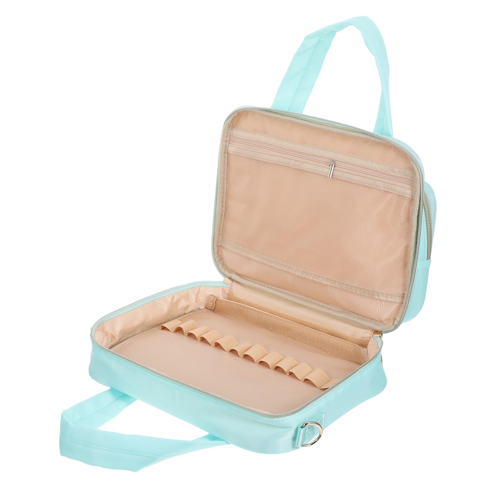 SEWACC Funda para Biblia Acolchada con Correa de Hombro Ajustable, Bolsa Organizadora para Biblia y Papelería, Estuche con Cierre de Cremallera y Asa, Tamaño Mediano en Color Verde