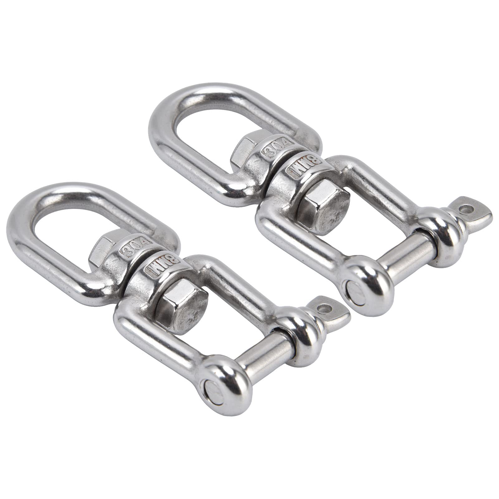 2 pcs. 8 Mm 360 ° SNAP 304 People Steel Stelame Shirame Macket Hooks for Hawka and to
