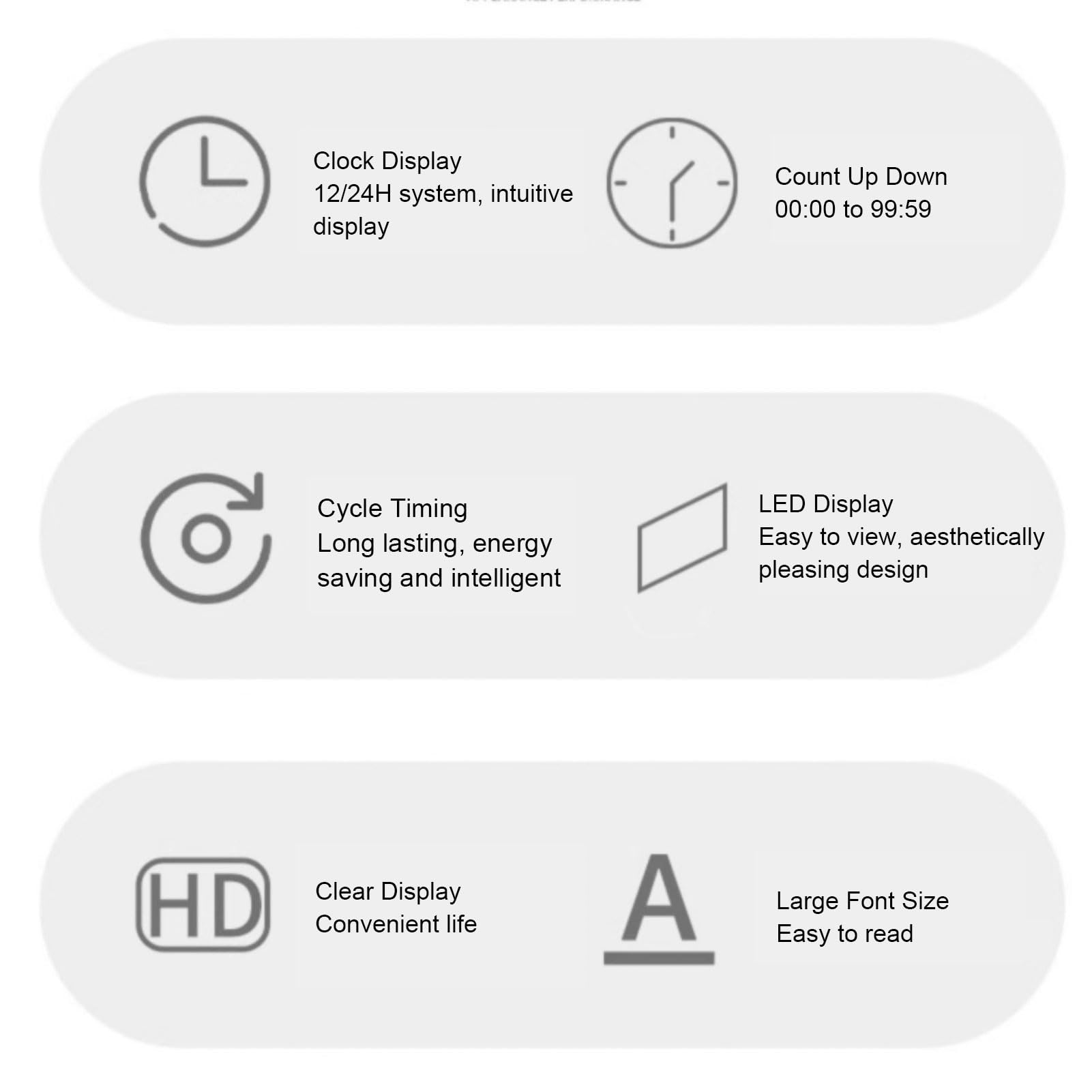 Fafeicy Minuterie de Gymnastique, Horloge de Chronométrage de Course à LED, Affichage Vert de 1,5 Pouces, Compte à Rebours avec Télécommande, Bouton Filaire, Support Télescopique pour