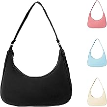 Women's Nylon Shoulder Bag 90s Retro Bag Small Vintage Handbag Shoulder Bag Crescent Bag for Shopping Travel Party