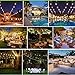 Banord Outdoor String Lights Commercial Grade 96ft Waterproof with 30 S14 Shatterproof Dimmable LED Bulbs, Heavy Duty Hanging Lights for Patio Garden Backyard Decoration, 2W 2x48ft Strands