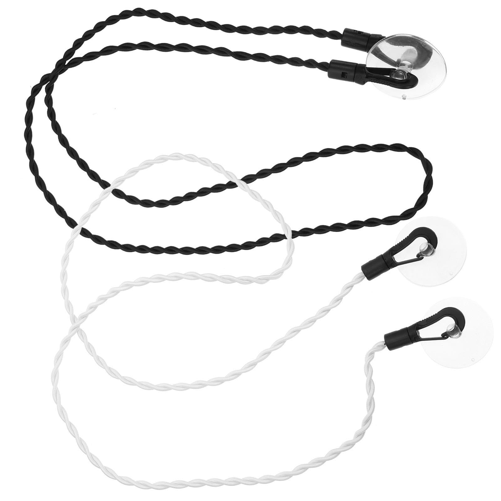 Laundry Line 2 Pcs Braided Elastic Clothesline Retractable Portable Lines Indoors Rubber Laundry Balcony Garden