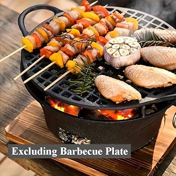 バーベキューグリルセット 鉄製 多機能　炭火 Amazon | 【7点セット】 焼き肉グリル 多機能 バーベキュー BBQ