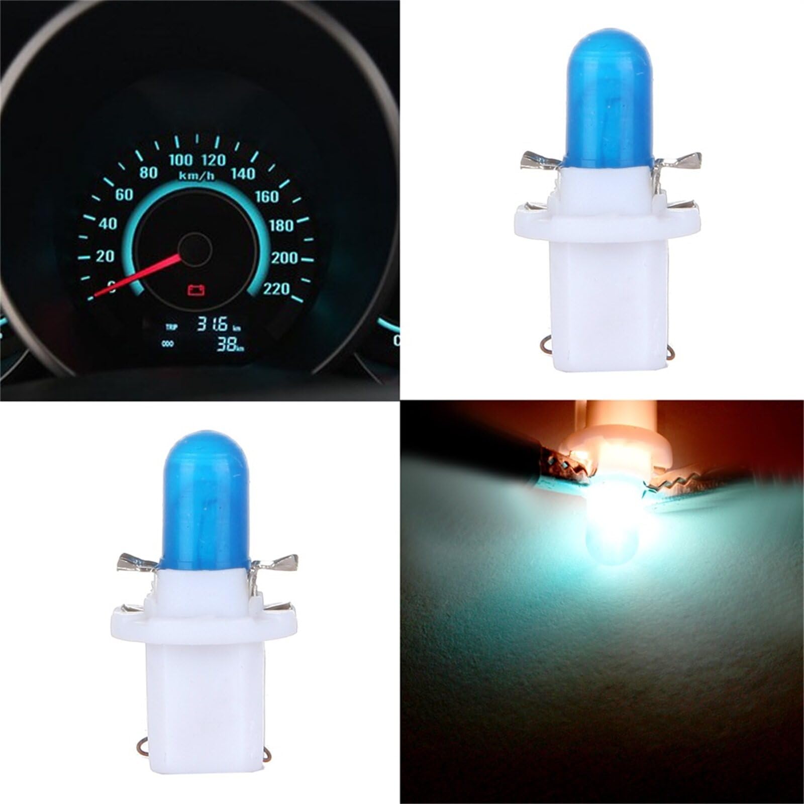 LBRST 12 x T5 1-5050-SMD Blue 74 73 2721 Instrument Lights 12 x T5 74 73 2721 Twist Lock Socket 12 x T10 168 Twist Lock Socket 14 x T10 6-3020-SMD Blue 168 Instrument Lights