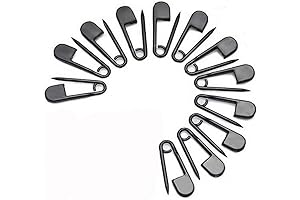 Premium Black Plastic Safety Pins (100-Pack) for Diverse Applications