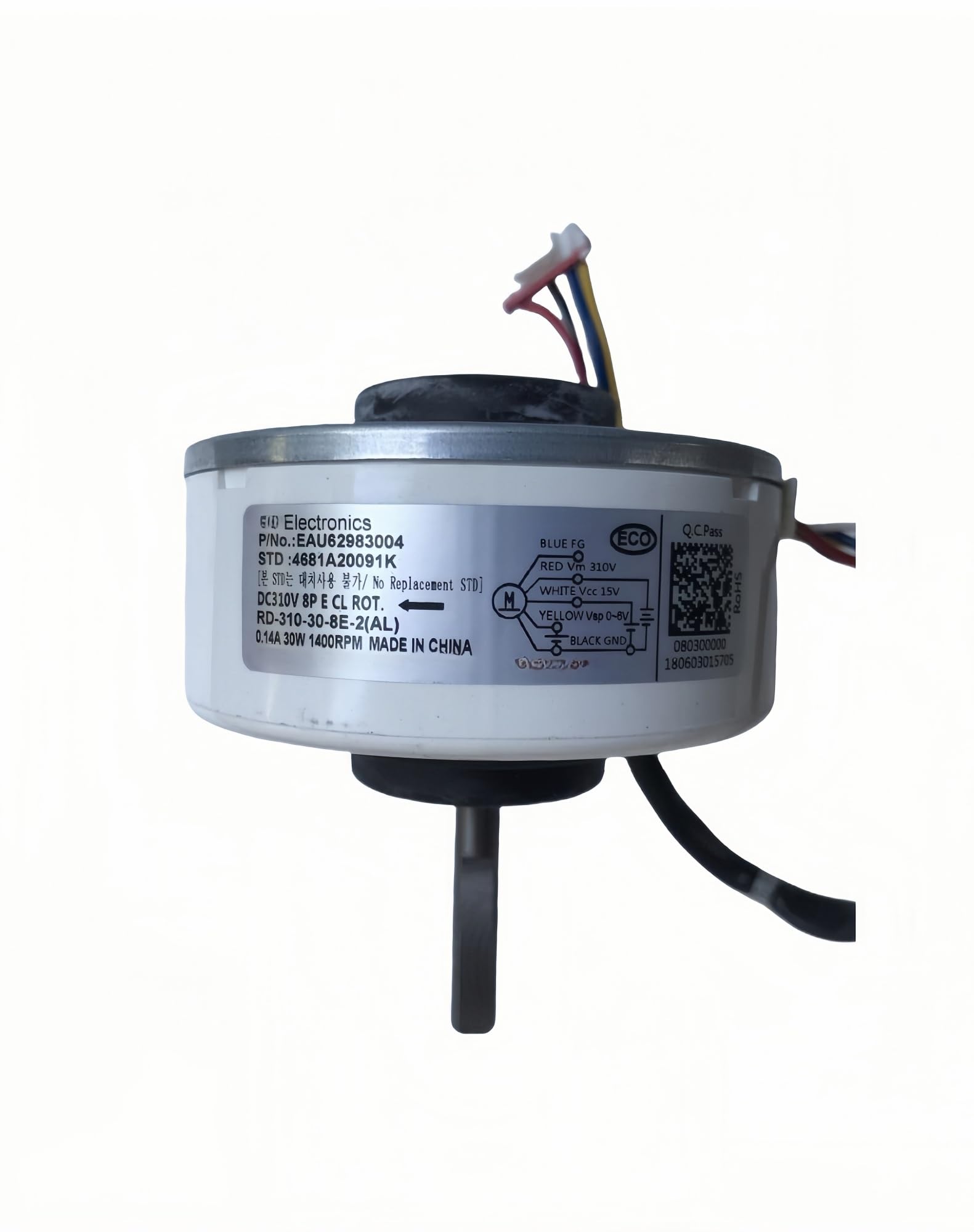 Motor RD-310-30-8N-4 (AL), Compatible con LG El Motor De Repuesto ZKFP-30-8-97L-1 del Aire Acondicionado - Piezas del Motor del Ventilador del Aire Acondicionado