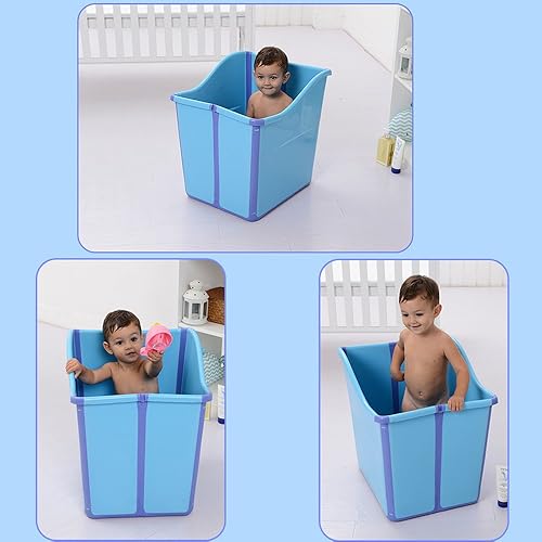 Miniatura 2 de W WEYLAN TEC Bañera plegable Niño Niño Bañera Azul