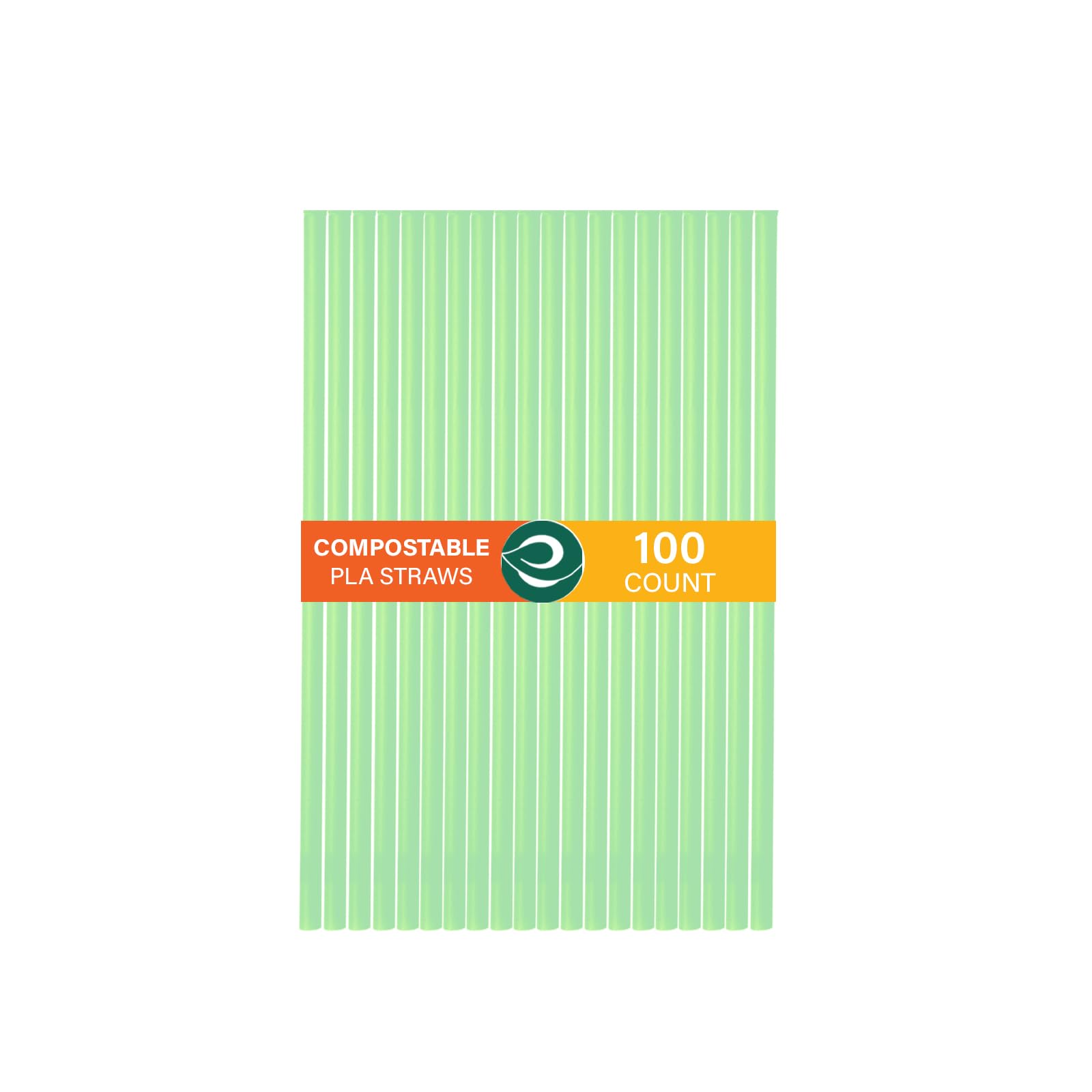 ECO SOUL [6 mm, 100 Count] Biodegradable PLA Straws | Eco-Friendly Compostable Sustainable Disposable Drinking Straws | Cocktail Cold Drink Juice Non-Bendable White Straws (Regular) (Green, 6 mm) (B0CJXZJLPN) Amazon Price History, Amazon Price Tracker