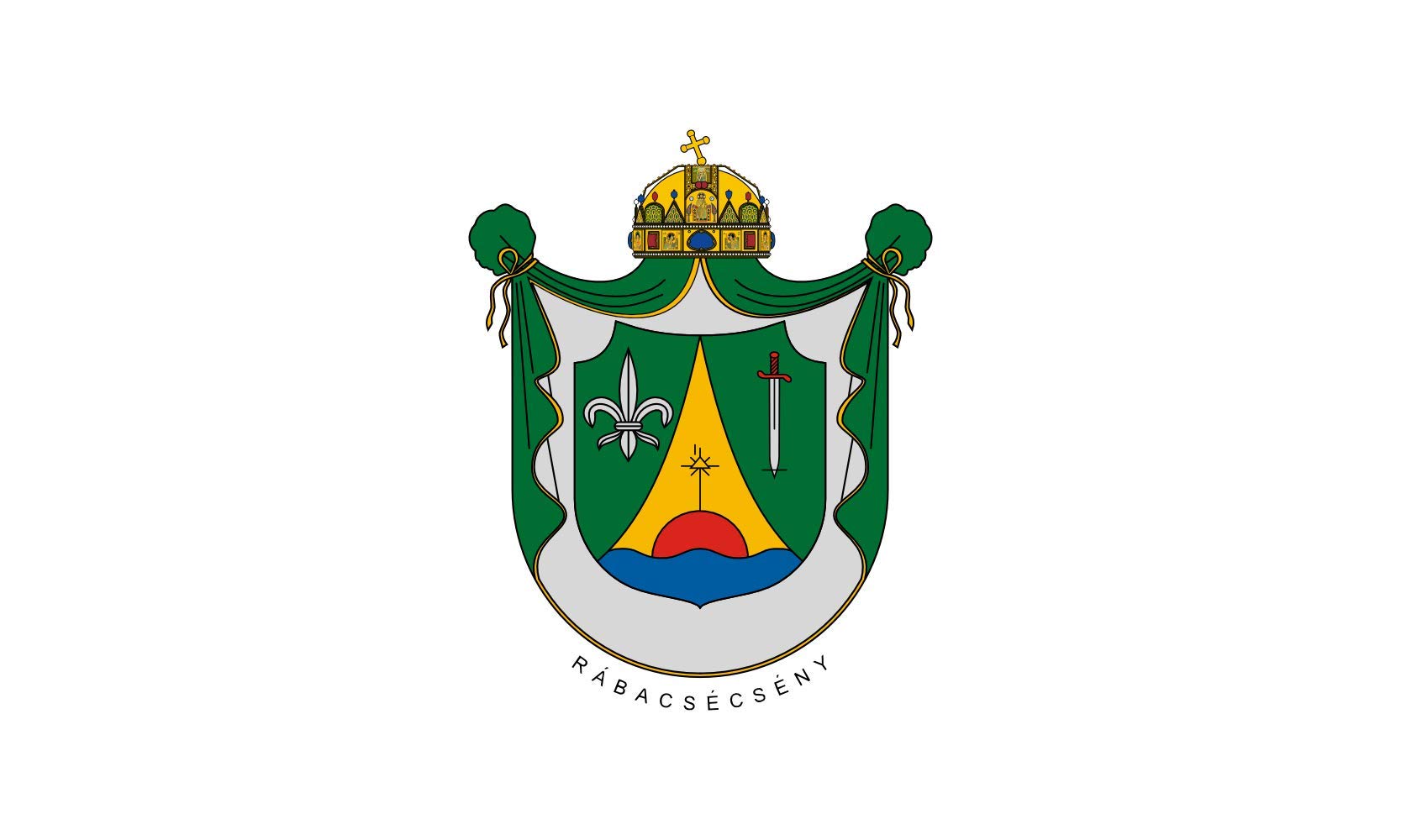 Drapeau large Rábacsécsény idéal pour pavoiser votre façade lors des fêtes