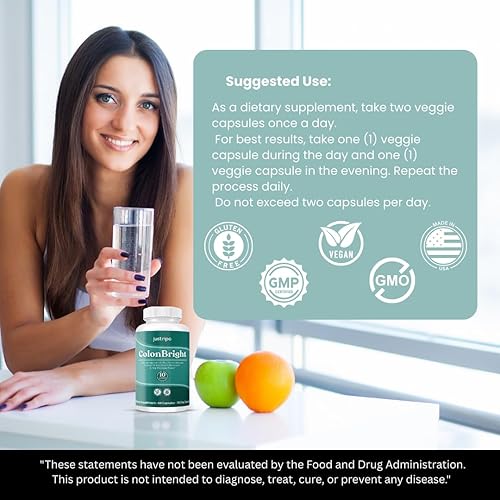 Miniatura 6 de ColonBright - Limpiador de colon en polvo de cáscara de psyllium - Limpieza de colon para aliviar el estreñimiento, alivio de la hinchazón y salud