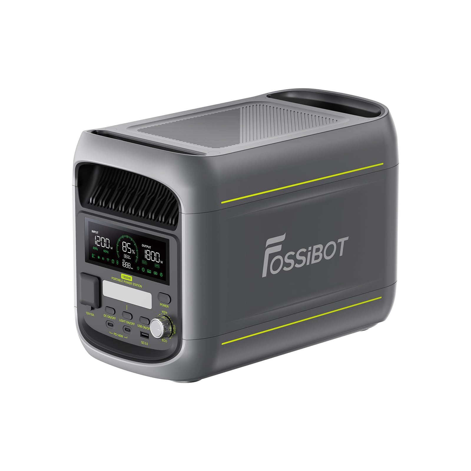 FOSSiBOT Polska F1800 Przenośna Elektrownia 1024Wh LiFePO4 -Stacja Zasilania, 1800W Power station 7 portów，5-letnia gwarancja 113