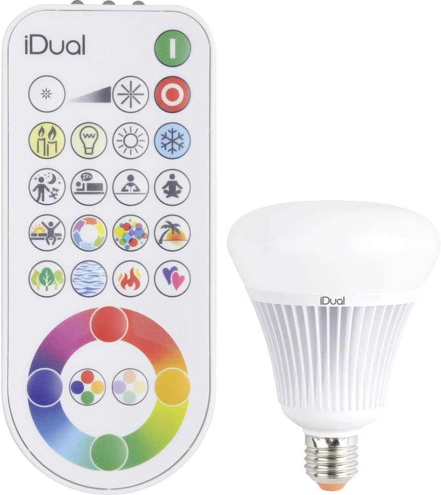 iDual G100 E27-1055lm-20.000h-1-pack with Remote, E27, 16 W [Energy Class A]