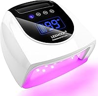 Vista 1 de Lámpara de uñas LED UV recargable, luz UV inalámbrica de 96 W para uñas con mango, lámpara de curado profesional para uñas de gel con 42 cuentas, 4