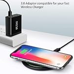 3-Pack Chargement rapide 3.0 Chargeur mural, 4-Port USB Bloc chargeur, Multi Plug USB Adaptateur d'alimentation, double prise de charge Brick Cube compatible avec iPhone 17 16e 16 15 Pro Max, iPad,S25 S24,Pixel 7