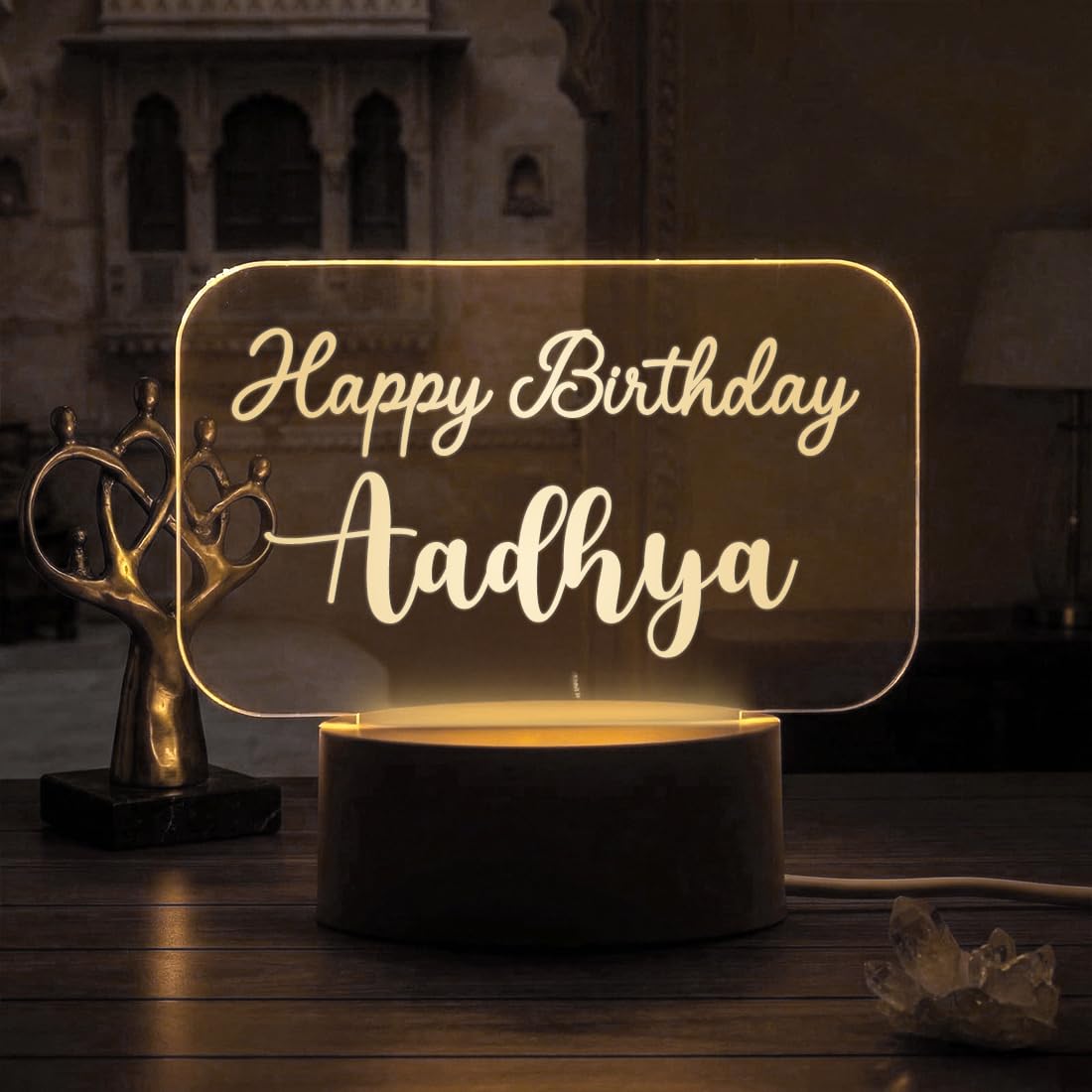 Fashionury Customized Name Happy Birthday Led Lamp Personalized for Birthday Gift for Girlfriend Boyfriend Girl Boy Friend | Acrylic Lamp for Couples, Girls & Friends, Women & Loved Ones-image-28