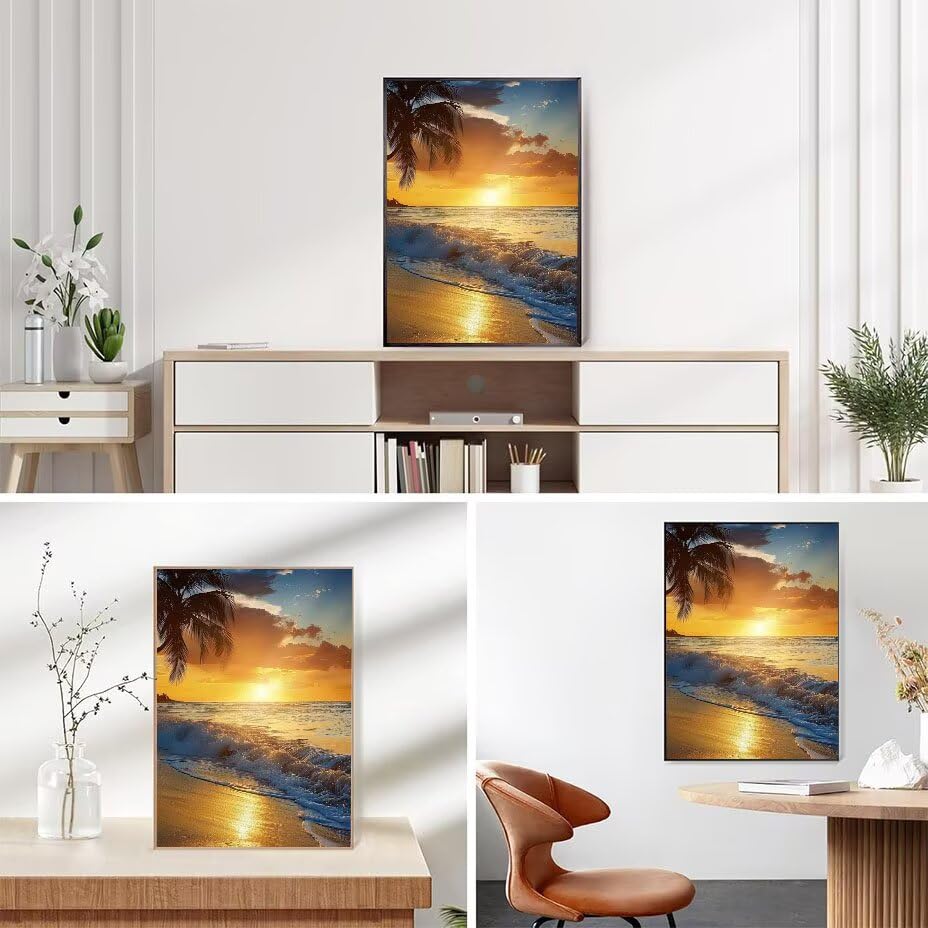 Diamond Painting Plage 90x120 cm Coucher Soleil Kit Complet DIY G0-206 - 7