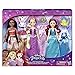 Disney Princess Royal Fashions and Friends, Fashion Doll 3-Pack, Ariel, Moana, and Rapunzel, Toy for Girls 3 Years and Up