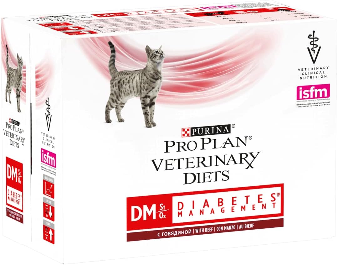 PPVD Feline DM Beef Pouch Cat Food 10 x 85 g