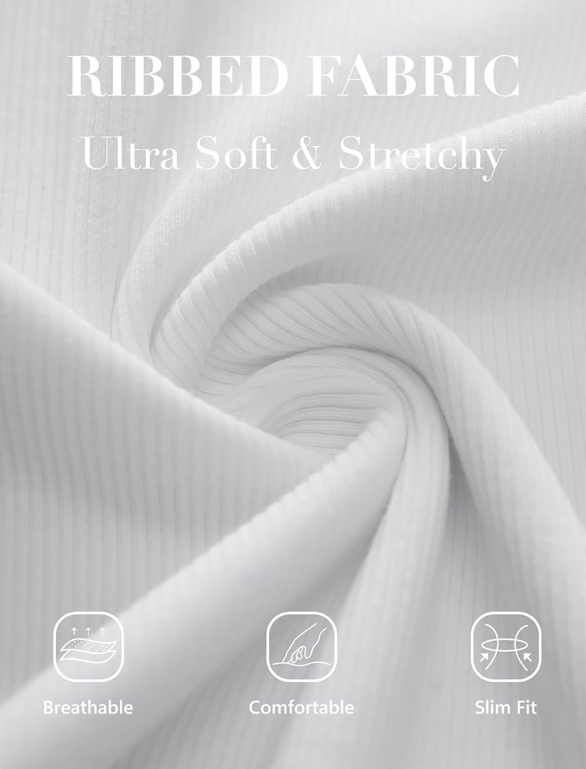 Ribbed Square Neck Tops for Women Basic Long Sleeve Tees Scoop Neck Fitted Cropped T-Shirts 2025 Fall - Image 5