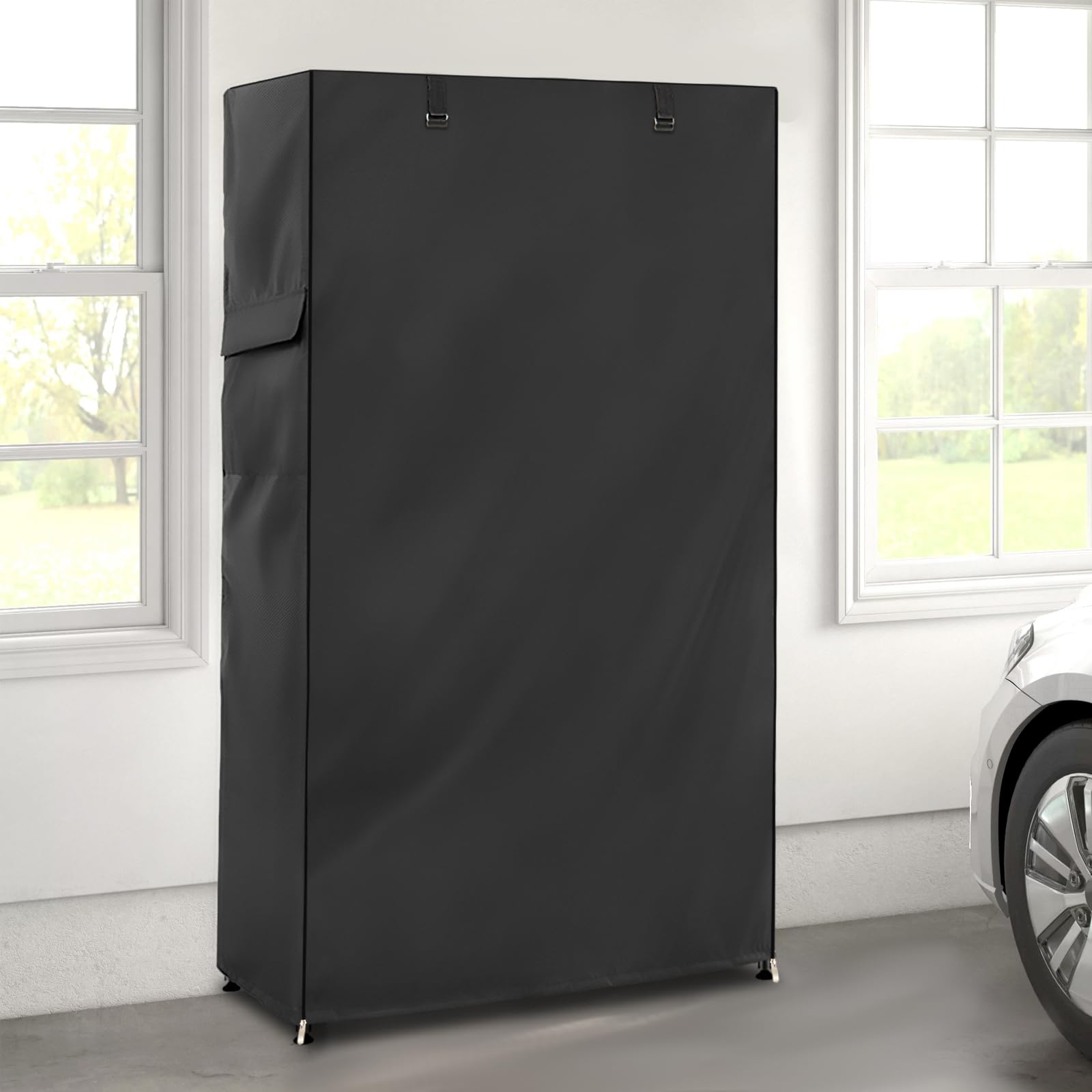 Exokugo Wire Shelf Cover,600D Heavy Duty 100% Waterproof Shelf Covers For Wire Shelving,Outdoor Storage Shelves Cover For Metal Rack,48" W X 24" D X - View #12