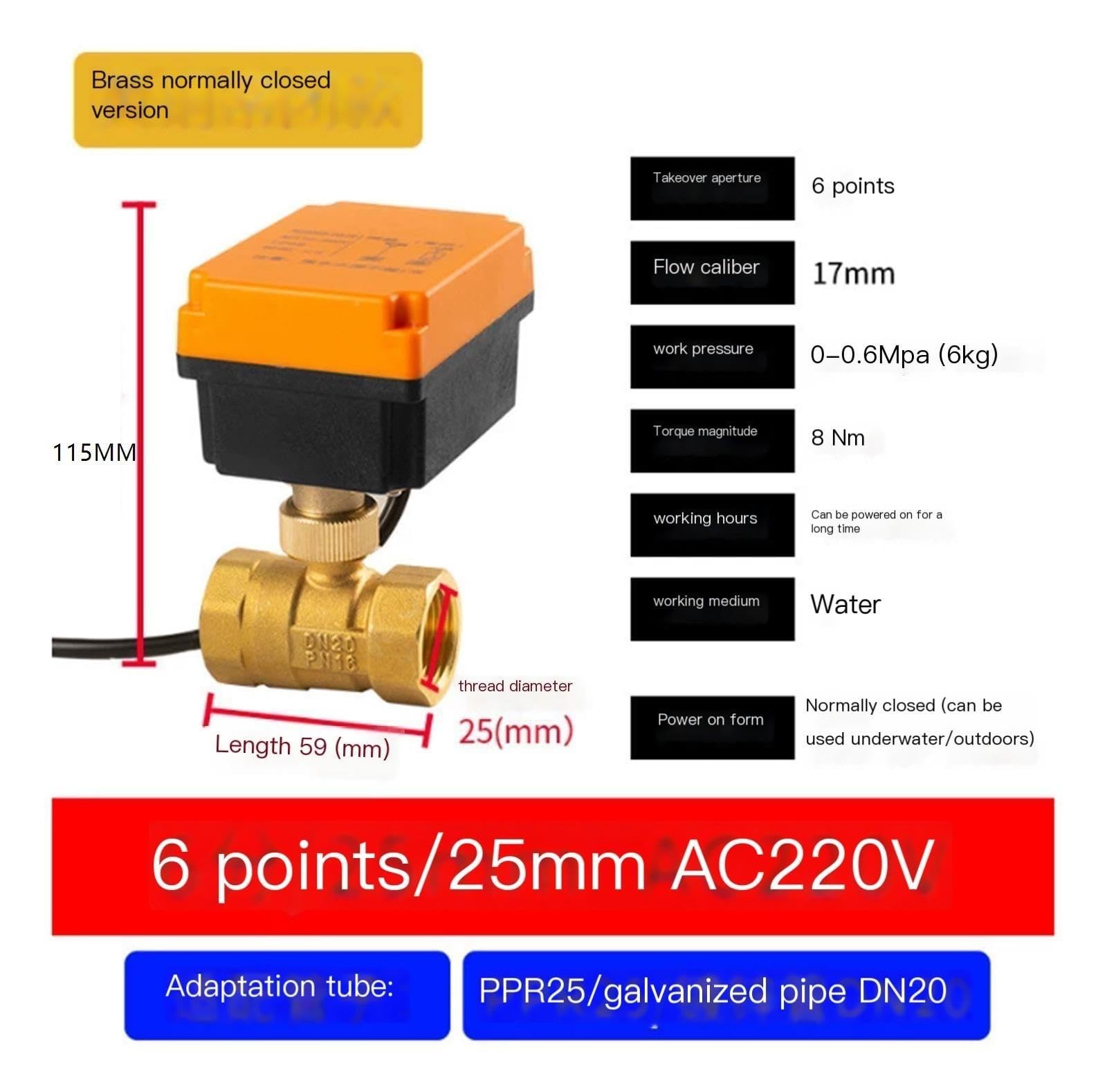 Válvula de bola motorizada Rosca Válvula de bola eléctrica
