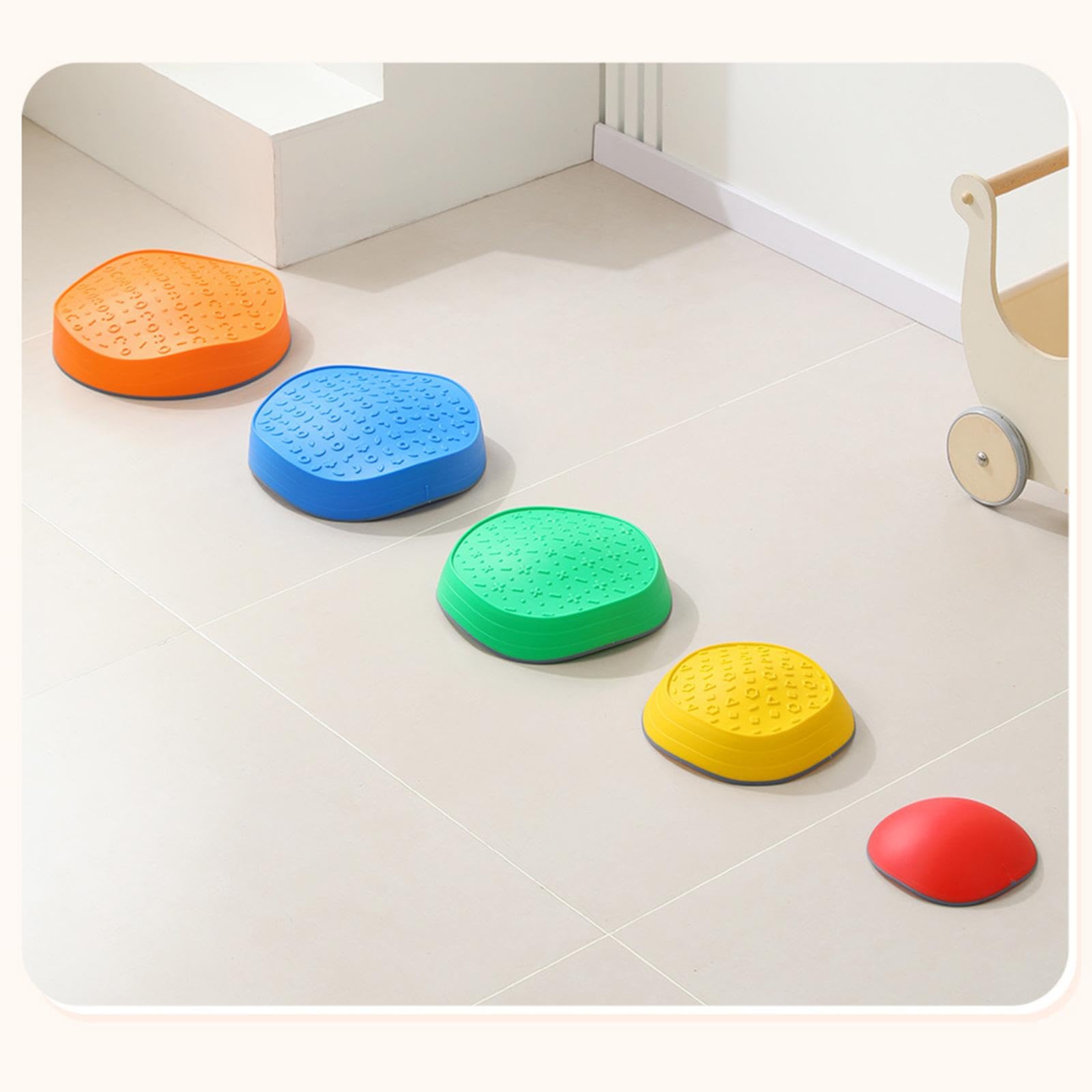 5 Pieces Stepping Stones Set Nonslip Obstacle Course Step Toys Balance Block-image-17