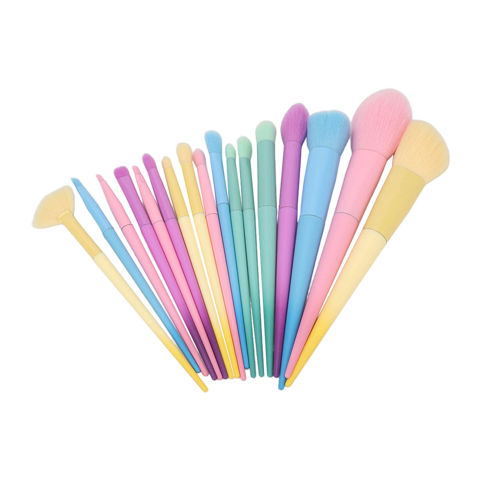 Makeup Brush Set 17pcs Makeup Brushes Candy Colors Soft Thick Aluminum Tube Cosmetic Brush Kit for Dating Party Outdoor