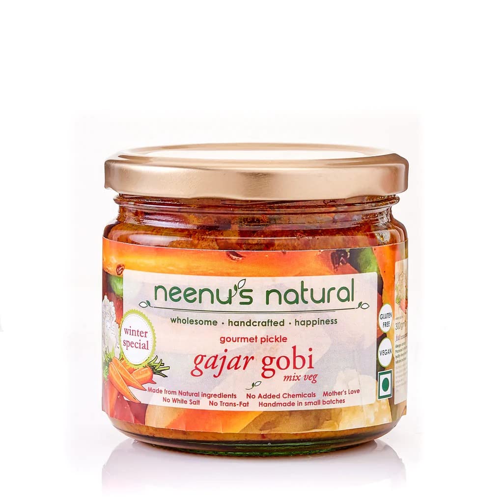 Neenus Natural Gajar Gobi Mixed Veg Pickle (200g) | Vegetable Achaar | Indian Preserve, Chutney, UppinKai | No Preservatives - Pack of 1 (B0BMV2295F) Amazon Price History, Amazon Price Tracker