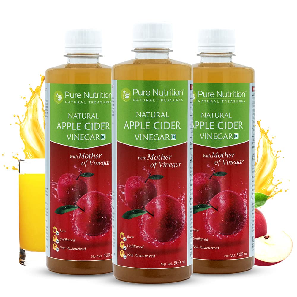 Pure Nutrition Apple Cider Vinegar with Mother | 100% Natural, Raw, Unfiltered, Non Pasteurized | Supports Detoxification, Weight Management, Immunity, Diabetic & Digestive Health - 500ml (Pack of 2) (B09FFDWBQX) Amazon Price History, Amazon Price Tracker